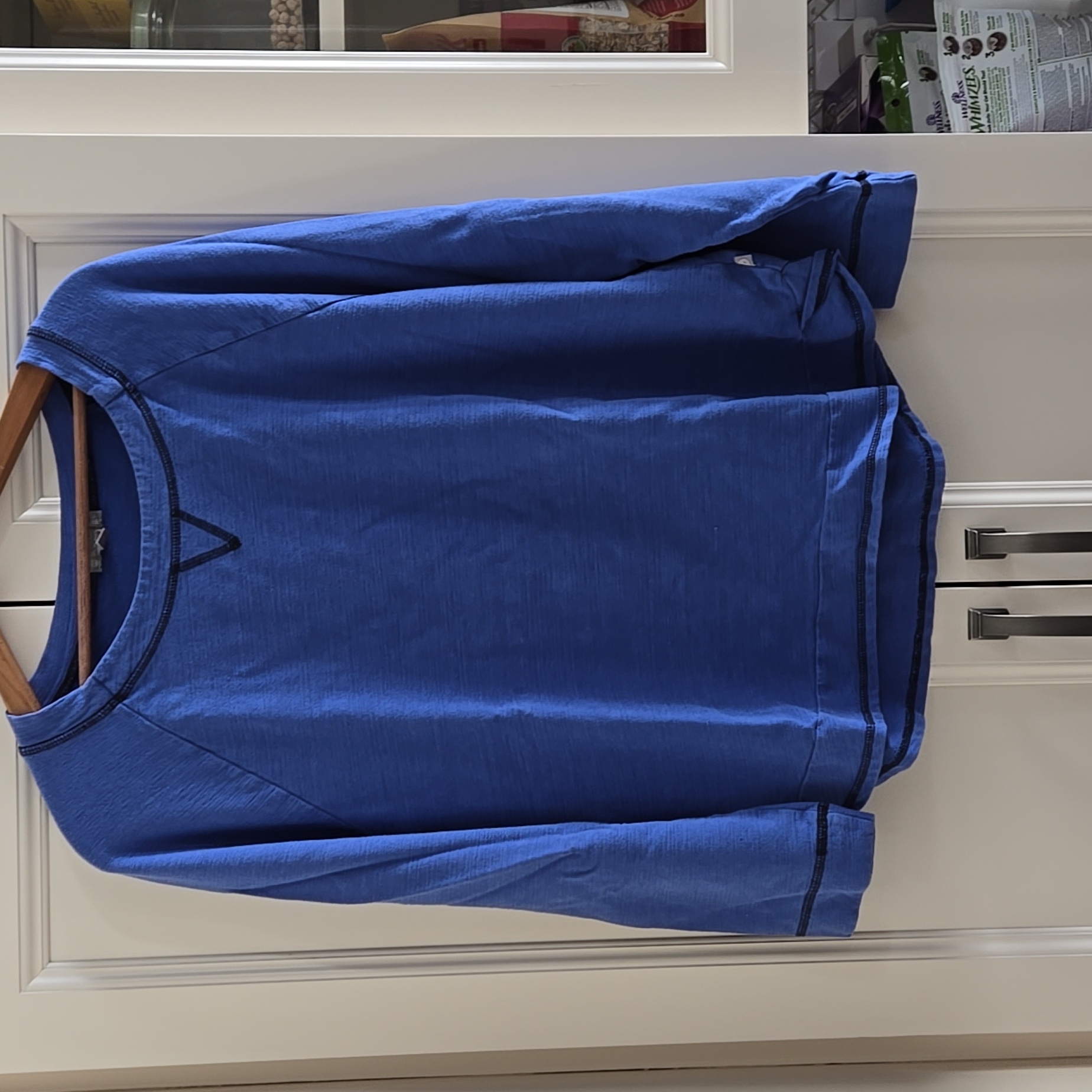 T By Talbots Xlp Blue Casual Comfy Lounge Soft Athleisure Sweatshirt Spf 50
